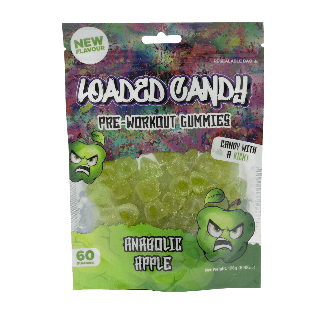 Pre-Workout Gummies Loaded Candy Low stim pre workout 60 Gummies Anabolic Apple