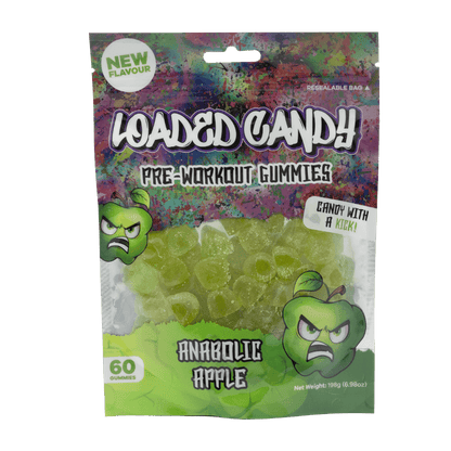 Pre-Workout Gummies Loaded Candy Low stim pre workout 60 Gummies Anabolic Apple