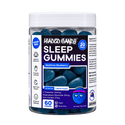 Sleep Gummies & Sleep Gummies Loaded Candy Sleep supplements 60 Gummies Bedtime Blueberry