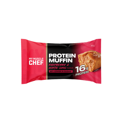 Protein Muffin & Protein Muffin My Muscle Chef Functional foods  Raspberry White Choc