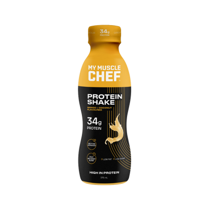 Protein Shake (1) & Protein Shake My Muscle Chef Drinks ready to drink Box of 12 Mango Coconut