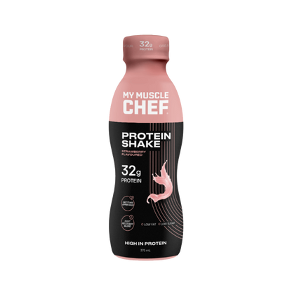 Protein Shake (3) & Protein Shake My Muscle Chef Drinks ready to drink Box of 12 Strawberry