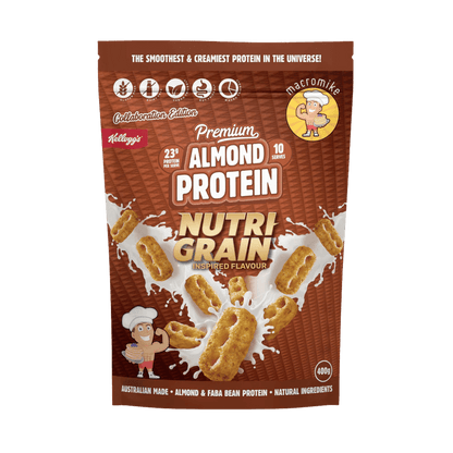 Premium Almond Protein Macro Mike Vegan protein powder 400g Nutri-Grain