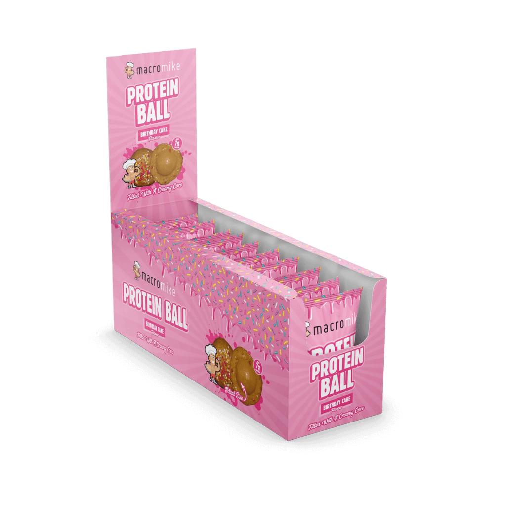 Vegan Protein Ball & Vegan Protein Ball Macro Mike Protein bites 12 Pack Birthday Cake