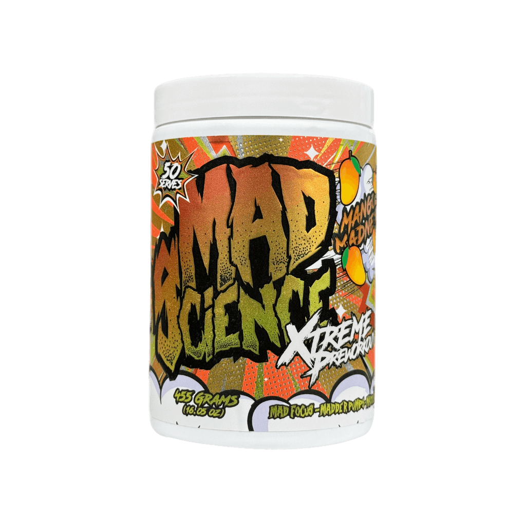 Mad Science Xtreme Pre Workout Mad Science High stim pre workout 50 Serves Mango Madness