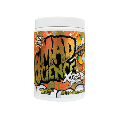 Mad Science Xtreme Pre Workout Mad Science High stim pre workout 50 Serves Mango Madness