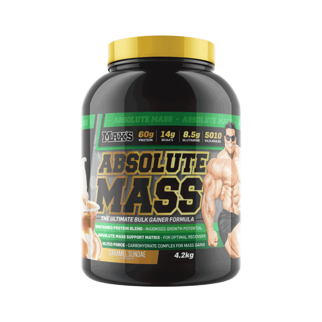 Absolute Mass (3) & Absolute Mass Max's Mass gainer protein powder 4.2kg (NEW) Caramel Sundae