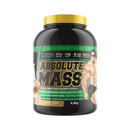Absolute Mass (3) & Absolute Mass Max's Mass gainer protein powder 4.2kg (NEW) Caramel Sundae