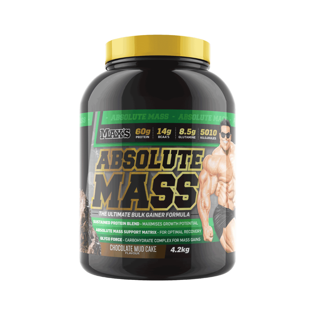 Absolute Mass (2) & Absolute Mass Max's Mass gainer protein powder 4.2kg (NEW) Chocolate Mudcake