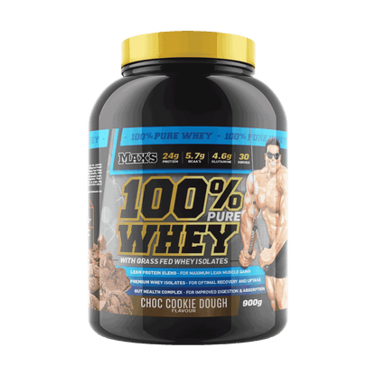 Max's 100% Pure Whey Max's Whey protein isolate 900g Choc Cookie Dough