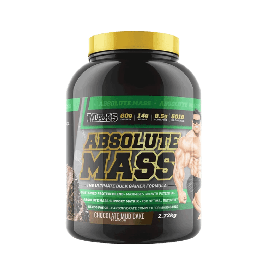 Absolute Mass Max's Mass gainer protein powder 2.7kg Chocolate Mudcake