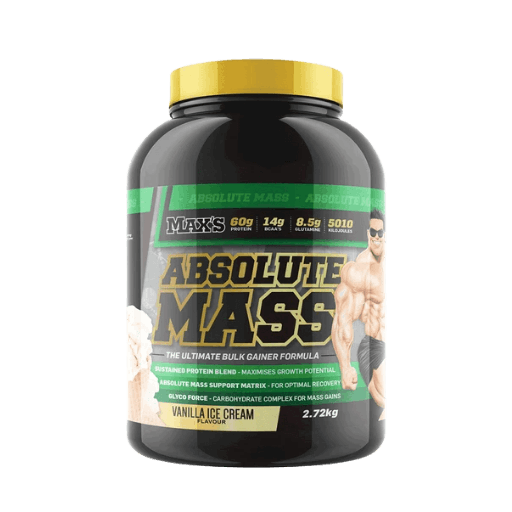 Absolute Mass Max's Mass gainer protein powder 2.7kg Vanilla Ice Cream