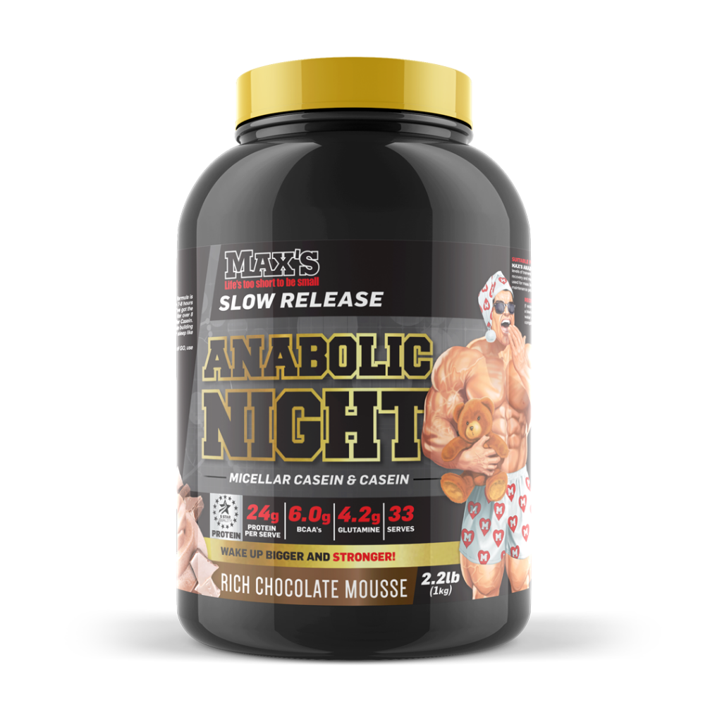 Anabolic Night & Anabolic Night Max's Slow release protein powder 900g Chocolate Mousse