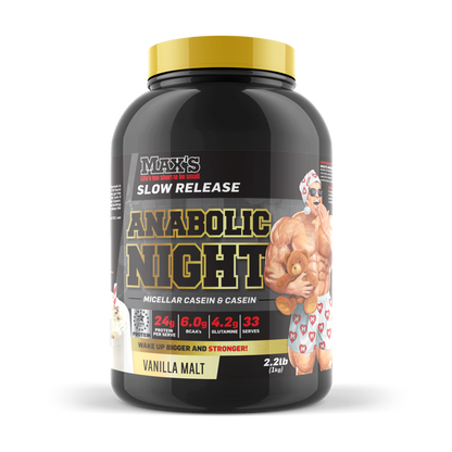 Anabolic Night (1) & Anabolic Night Max's Slow release protein powder 900g Vanilla Malt