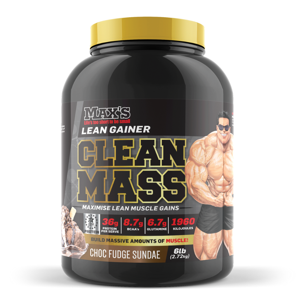 Clean Mass & Clean Mass Max's Mass gainer protein powder 2.7kg Chocolate Fudge Sundae