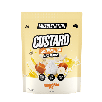 Muscle Nation Casein Custard Muscle Nation Casein protein 25 Serves (1kg) Banoffee Pie