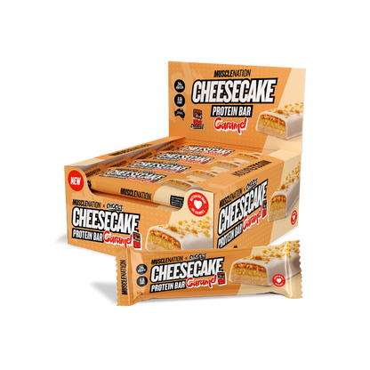 Cheesecake Protein Bar Muscle Nation Functional foods Box of 12 Caramel