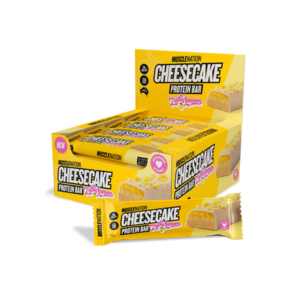 Cheesecake Protein Bar Muscle Nation Functional foods Box of 12 Zesty Lemon
