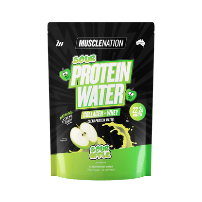 Protein Water | Collagen + Whey Muscle Nation Protein water 25 Serves Sour Apple
