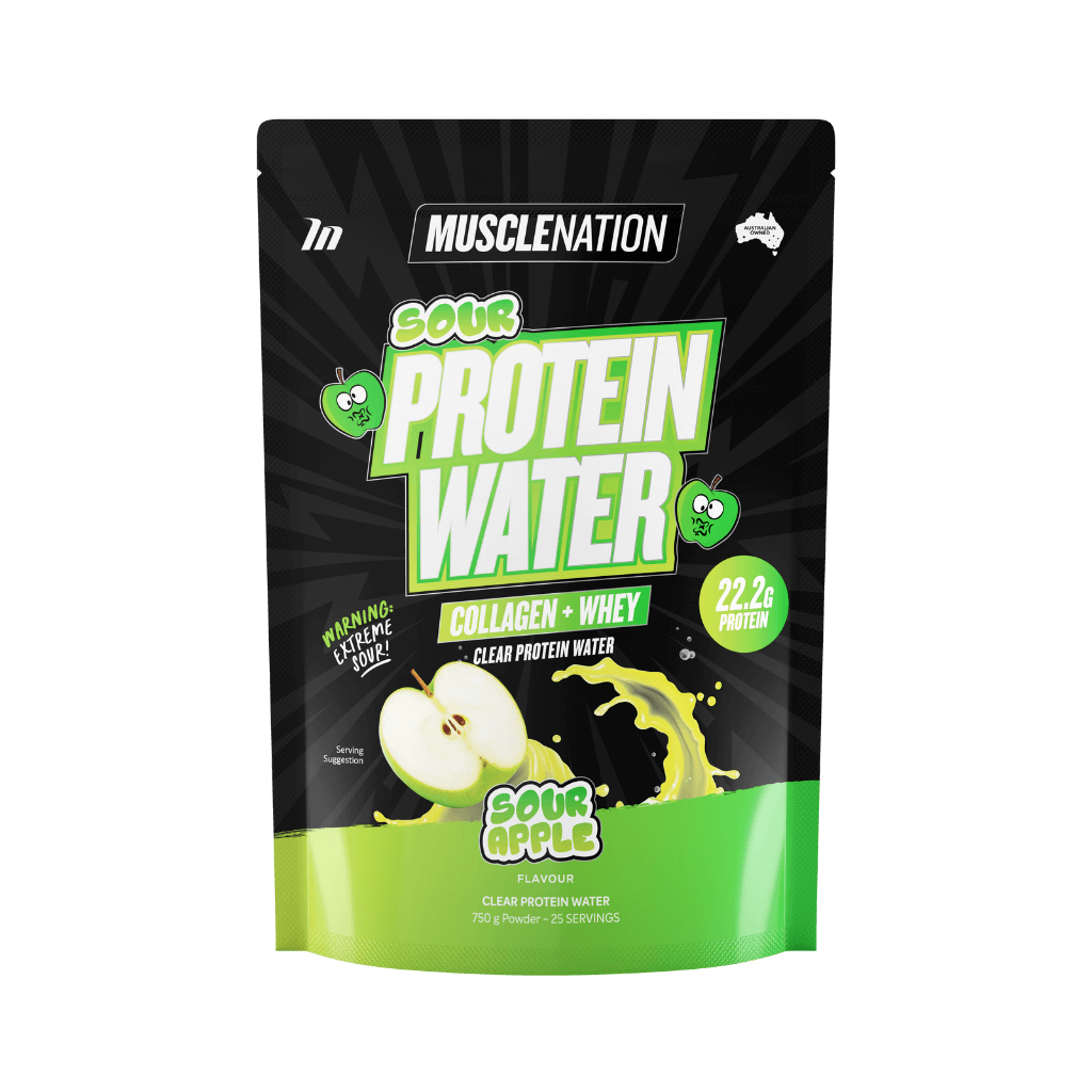 Protein Water | Collagen + Whey Muscle Nation Protein water 25 Serves Sour Apple