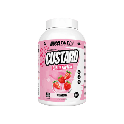 Muscle Nation Casein Custard Muscle Nation Casein protein 25 Serves (1kg) Strawberry