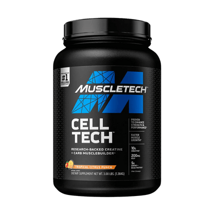 Cell Tech Muscle-tech Creatine blends supplements 27 Serves Tropical Citrus Punch
