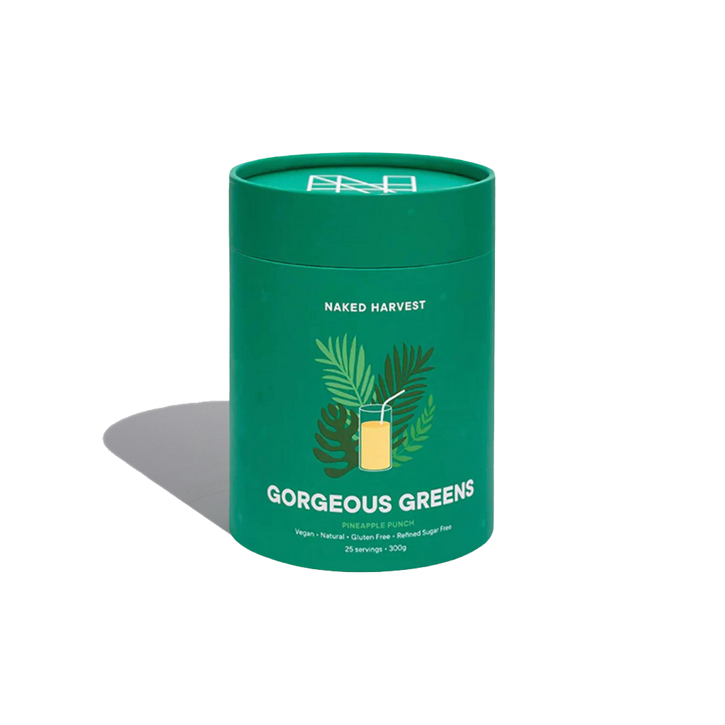 Gorgeous Greens (1) & Gorgeous Greens Naked Harvest Greens supplements 25 Serves Pineapple Punch