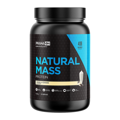 Natural Mass 2.0 (1) & Natural Mass 2.0 Prana Vegan protein powder 1.2kg Vanilla Shake