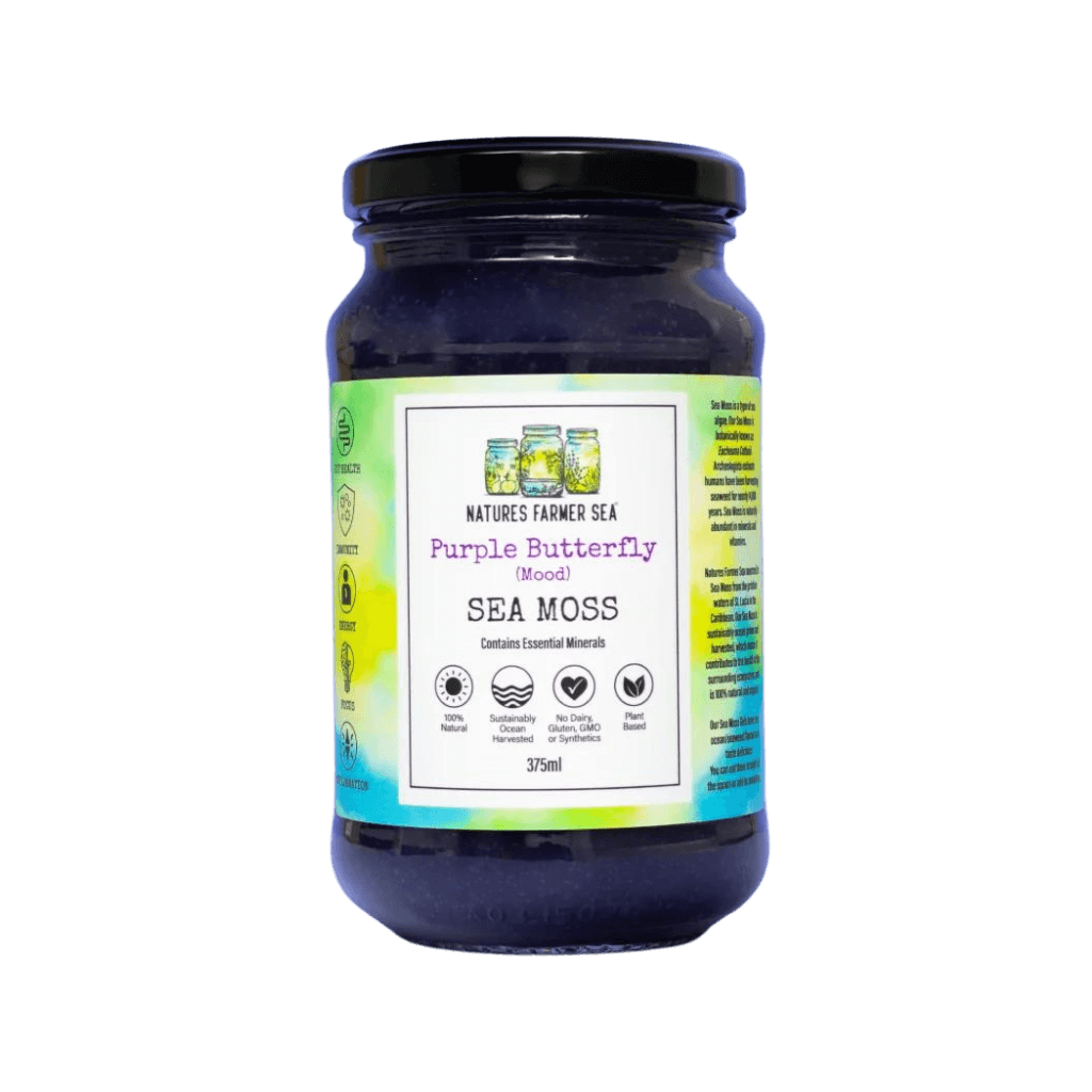 Sea Moss Gels Natures Farmer Sea Sea moss 500ml Purple Blutterfly