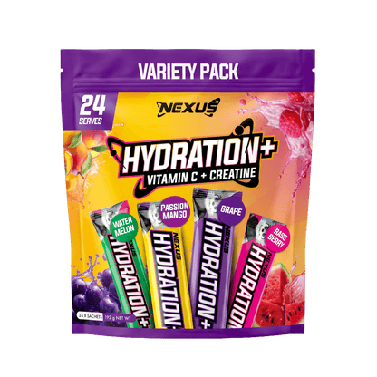 Hydration+ Nexus Electrolyte supplements 24 Sachets Variety Pack