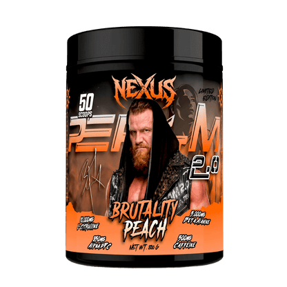 Per4m 2.0 Nexus Super high stimulant pre workout powder 50/25 Serves Brutality Peach