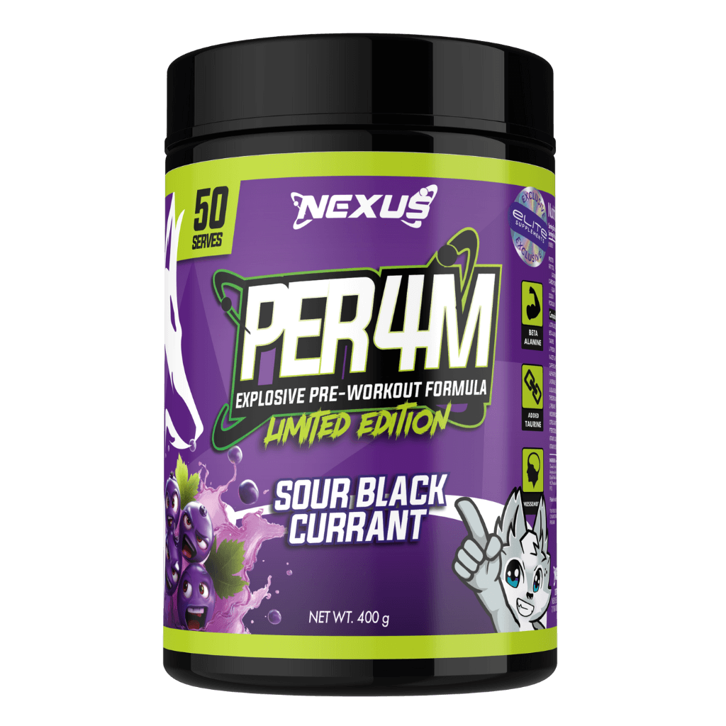 Per4m Nexus Medium stimulant pre workout powder 50 Serves Sour Blackcurrant | ELITE EXCLUSIVE