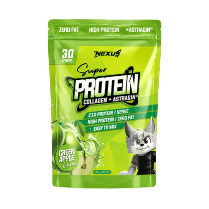 Super Protein Water (1) & Super Protein Water Nexus Collagen protein powder 30 Serves Green Apple