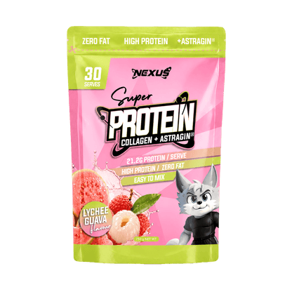 Super Protein Water & Super Protein Water Nexus Collagen protein powder 30 Serves Lychee Guava