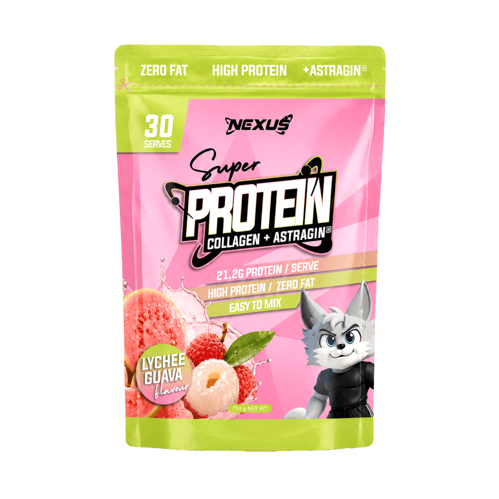 Super Protein Water & Super Protein Water Nexus Collagen protein powder 30 Serves Lychee Guava