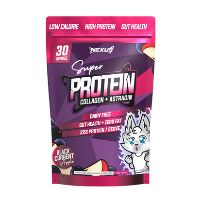 Super Protein Water (5) & Super Protein Water Nexus Collagen protein powder 30 Serves Blackcurrant