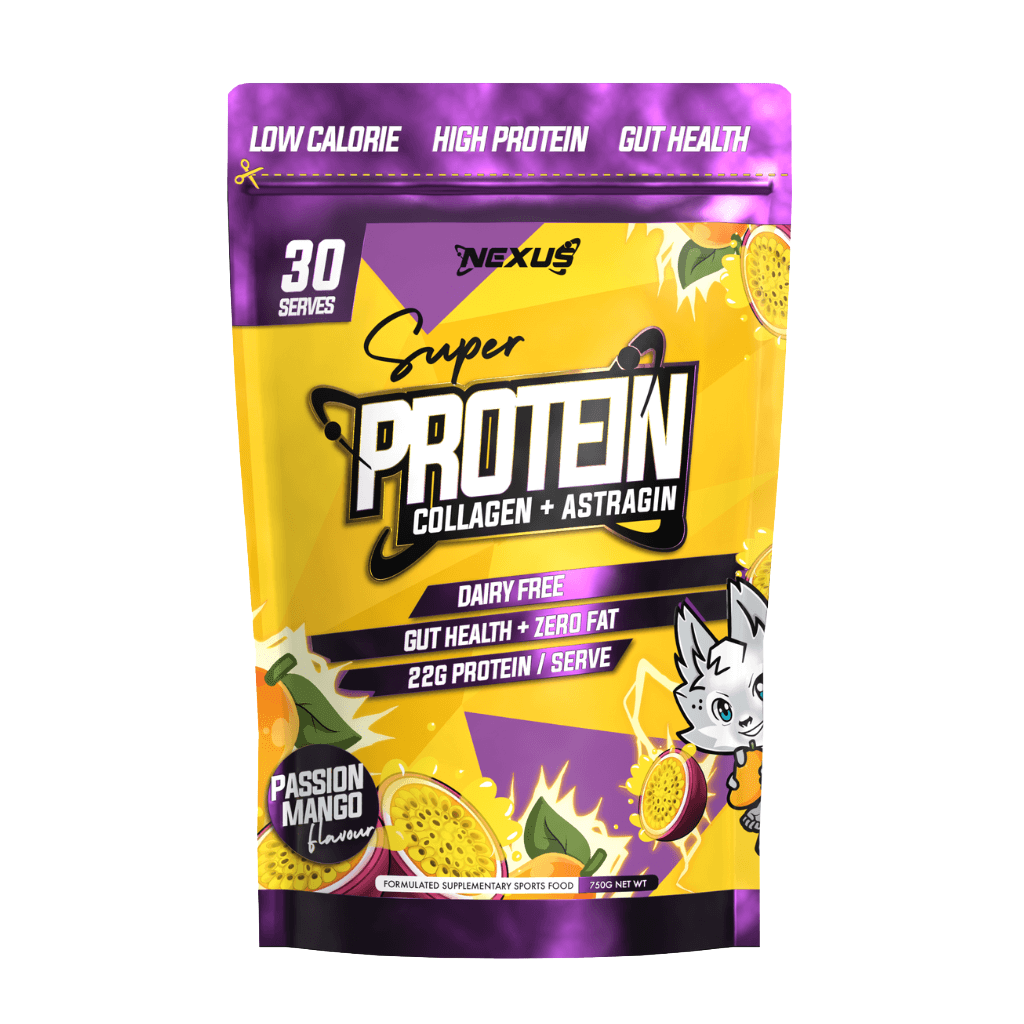 Super Protein Water (1) & Super Protein Water Nexus Collagen protein powder 30 Serves Passion Mango