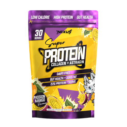 Super Protein Water (1) & Super Protein Water Nexus Collagen protein powder 30 Serves Passion Mango