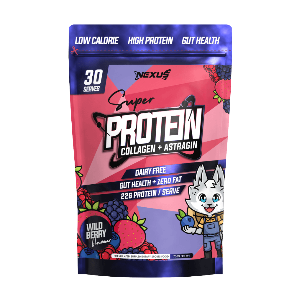 Super Protein Water & Super Protein Water Nexus Collagen protein powder 30 Serves Wild Berry
