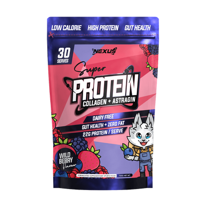 Super Protein Water & Super Protein Water Nexus Collagen protein powder 30 Serves Wild Berry