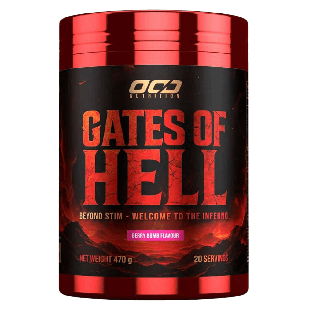 Gates of Hell & Gates of Hell OCD Nutrition High stim pre workout 20 Serves Berry Bomb