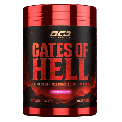 Gates of Hell & Gates of Hell OCD Nutrition High stim pre workout 20 Serves Berry Bomb