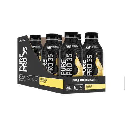 Pure Pro 35 Optimum Nutrition Drinks ready to drink Box of 12 Banana