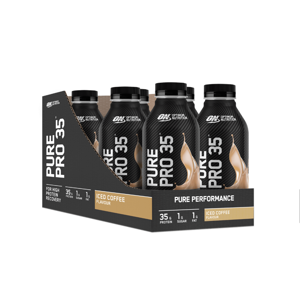 Pure Pro 35 Optimum Nutrition Drinks ready to drink Box of 12 Iced Coffee