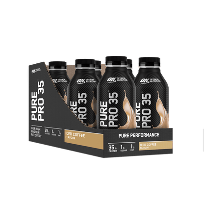 Pure Pro 35 Optimum Nutrition Drinks ready to drink Box of 12 Iced Coffee