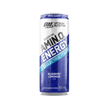 Amino Energy + Electrolyte Sparkling Can Optimum Nutrition Drinks for pre workout Single Blue Lemonade