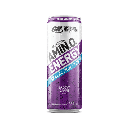 Amino Energy + Electrolyte Sparkling Can Optimum Nutrition Drinks for pre workout Single Grape