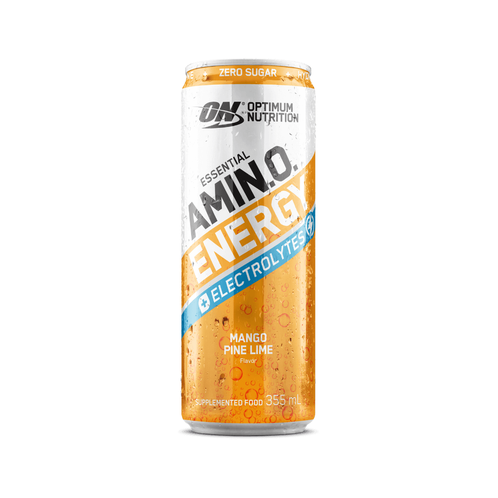 Amino Energy + Electrolyte Sparkling Can Optimum Nutrition Drinks for pre workout Single Pineapple Mango Limeade