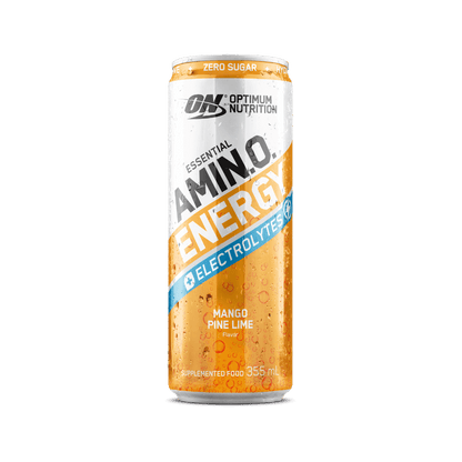 Amino Energy + Electrolyte Sparkling Can Optimum Nutrition Drinks for pre workout Single Pineapple Mango Limeade