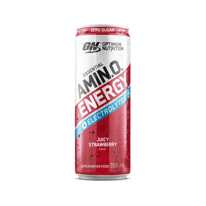 Amino Energy + Electrolyte Sparkling Can Optimum Nutrition Drinks for pre workout Single Strawberry